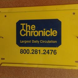 Vintage The San Francisco Chronicle Newspaper Stand Metal Sign