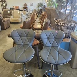 Gray Bar Stool 