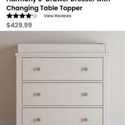 Child Craft Harmony 3-Drawer Dresser with Changing Table Topper