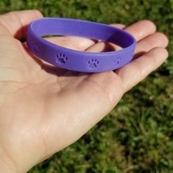 Purple Paw Print Bracelet