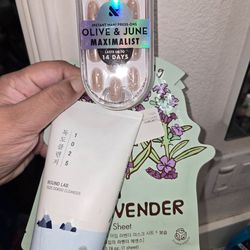 Face wash & face mask and nails