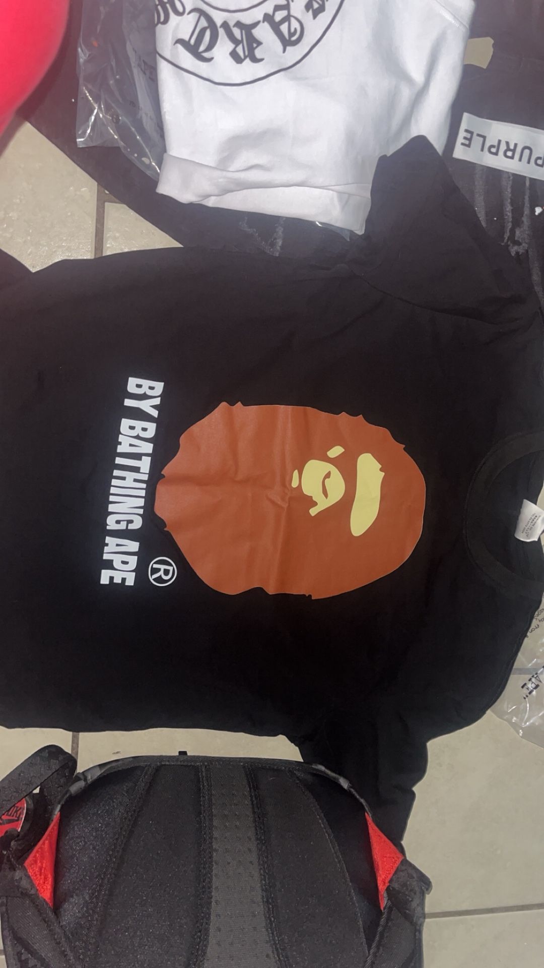Black and orange BAPE streetwear shirt #streetwear