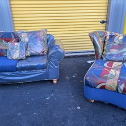 Vladimir Kagan Accent Chair And Couch With Pillows 