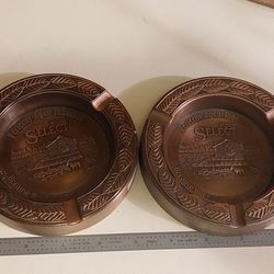 2 Copper Ash Trays