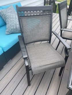 Stone top outdoor dinning set 8 piece
