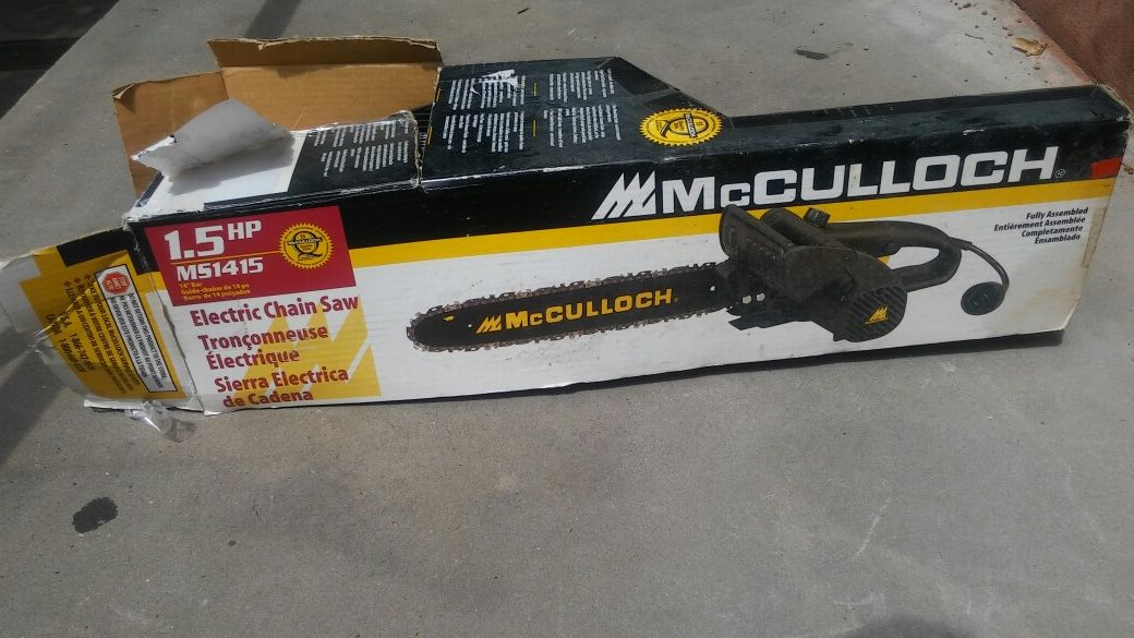 McCulloch 1.5 hp Electric chainsaw