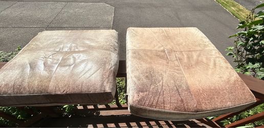 Leather couch cushions x 2