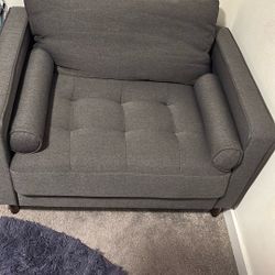 Gray Lexington Armchair (Chair & A Half)