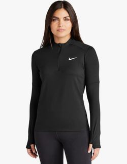 
Nike Women's Dri-Fit Element Long Sleeve Running Top, Black/White, L
