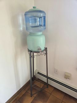 Ceramic Water Dispenser Water Cooler with Metal Stand