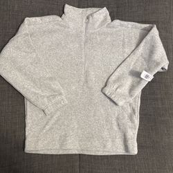 Old Navy Gray Fleece Quarter-Zip Pullover