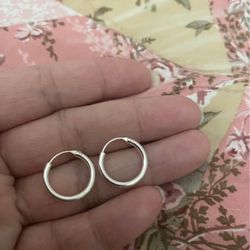 Real Silver Hoop Earring $17, $20