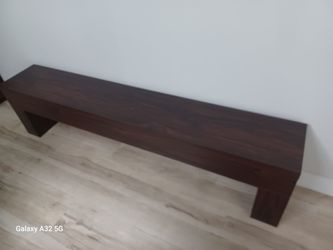 Dark Wood Minimalist Bench