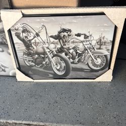 Looney Tunes Poster Framed Vintage 