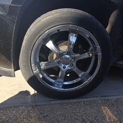 22' Liquid Metal Rims And Tires 