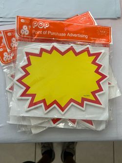 Advertising Star Burst Signs 10-Pack