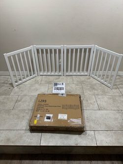 Wide Foldable Freestanding Pet Gate