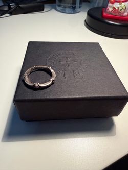 Chrome heart bone ring