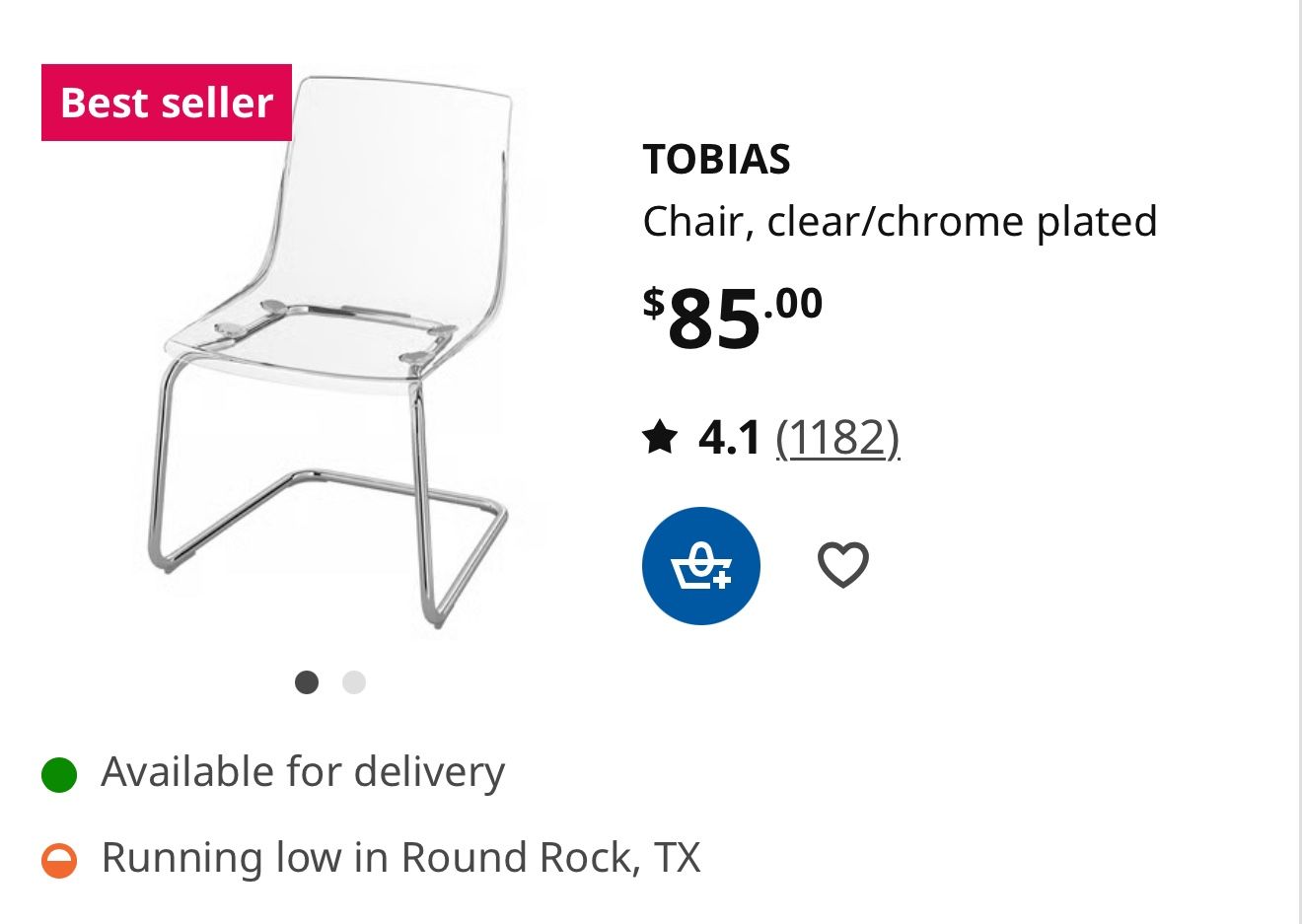 2 IKEA TOBIAS Dining Chairs โ $50 for Both!