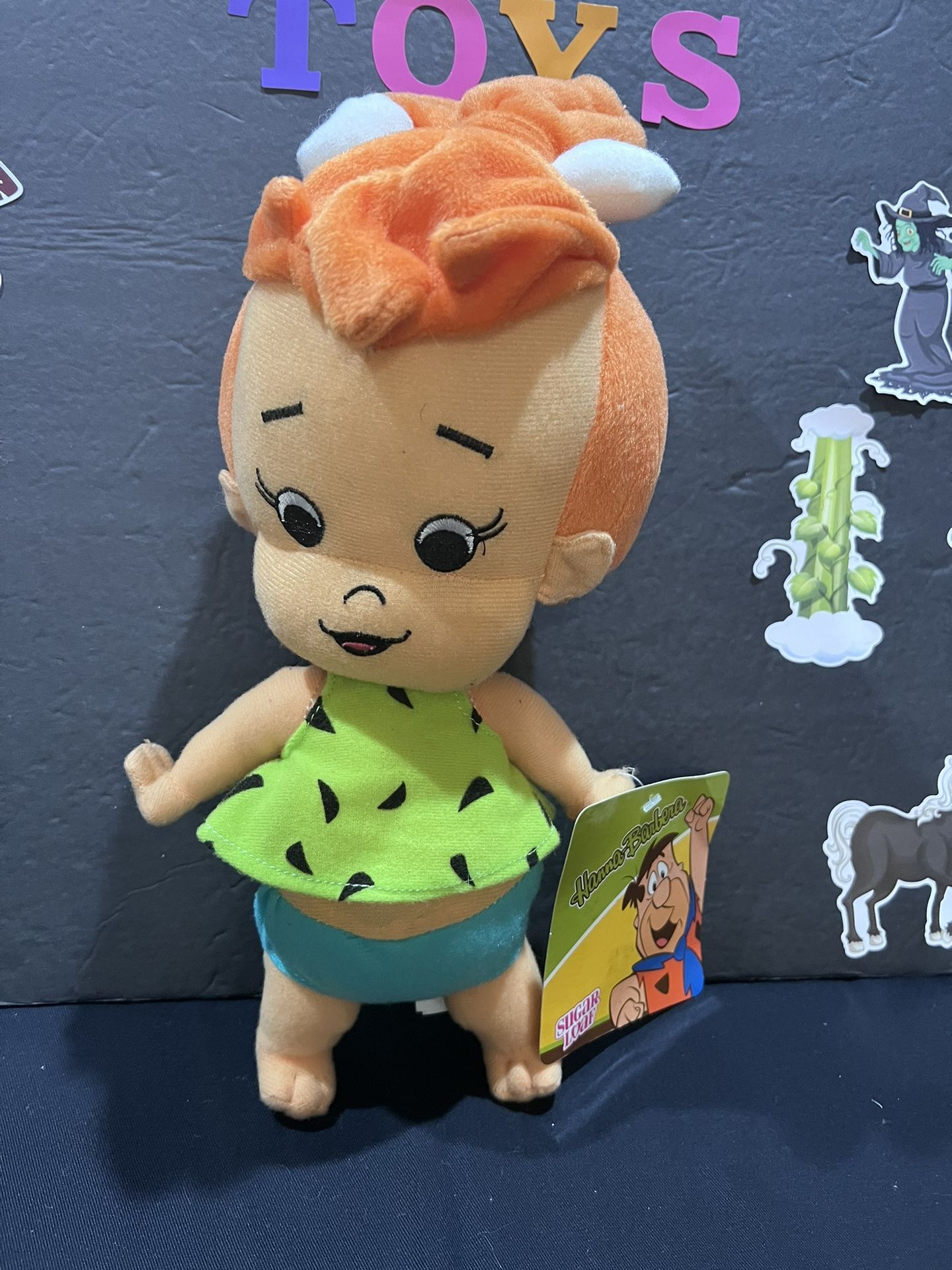 FLINTSTONES BABY PEBBLES! 13 INCH SOFT DOLL - NEW WITH TAGS - ADORABLE