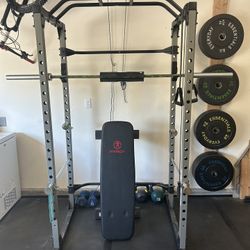 Squat Rack And Bench. 