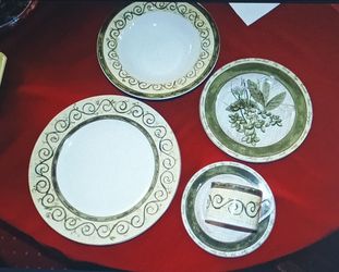 Dishes, service for eight,