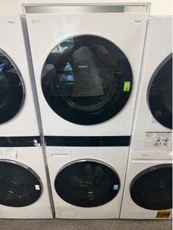 LG tower wash washer and dryer gas