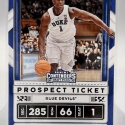 Zion Williamson 2020 Panini Contenders Draft Picks Prospect Ticket