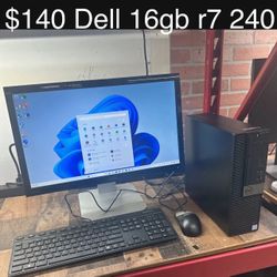 2020 Dell Optiplex 7060 Desktop Computer 16gb i3 8th Generation M.2 SSD R7 240  Windows 11  