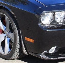 Carbon fiber front bumper canards for 2008-2014 Dodge Challenger