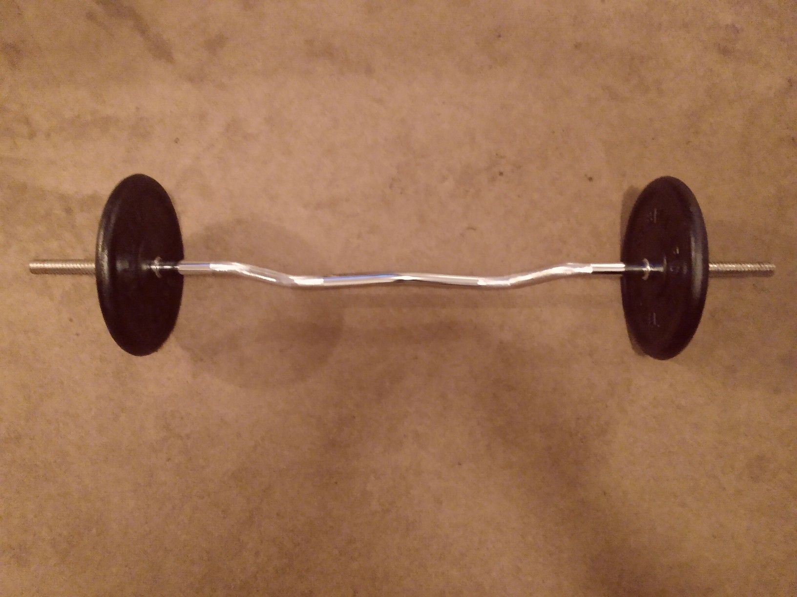 EZ Curl Bar plus 50 Pounds of Weights