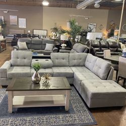 2 Piece Reversible Sectional Chaise