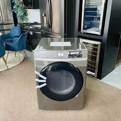 Samsung 7.5 Cu. Ft. Platinum Front Load Dryer With Steam Sanitize+ 5 6