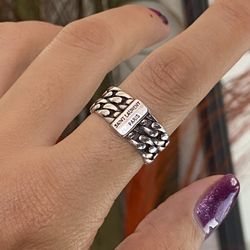 Silver Open Ring Fit Size 6-10