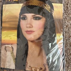 halloween black long wig
