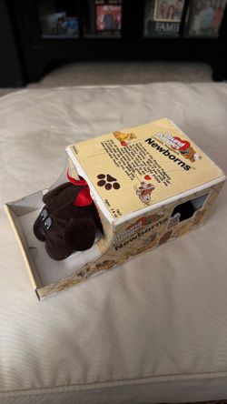 Vintage 1985 Tonka Pound Puppies Newborns Dark Brown #7807 (In Box)