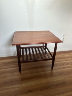Mid Century side table  vintage MCM wood table end table