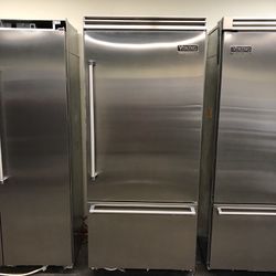 Viking 36”Wide Built In Stainless Steel 5Series Bottom Freezer Refrigerator 