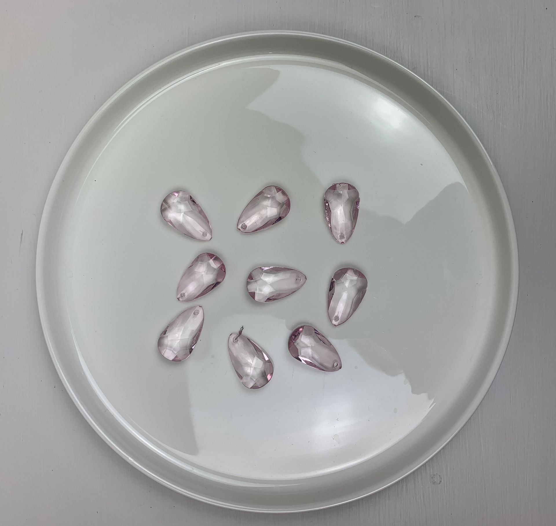 9 Pink Fake Crystals