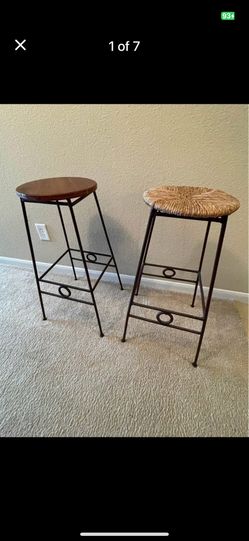 CUSTOM MADE Wrought Iron High Bar stools