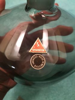 Vintage alcohol decanter with shot glasses