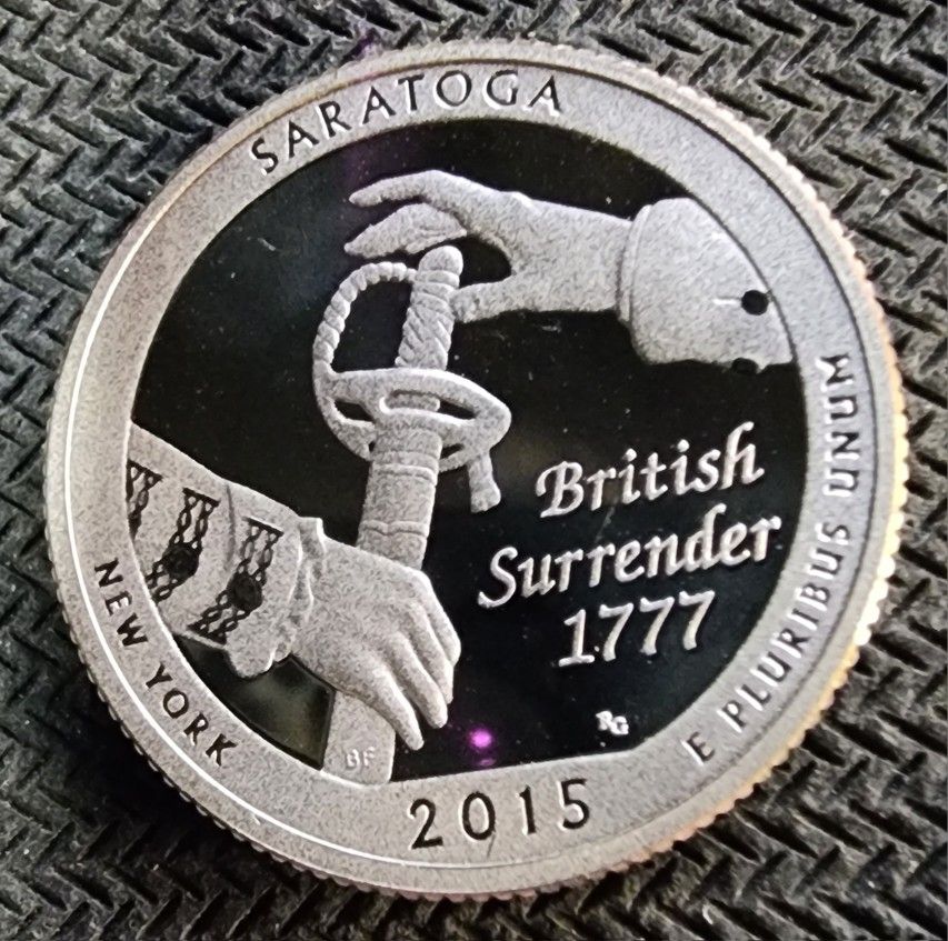 2015 Silver Washington Quarter, British Surrender at Saratoga New York.