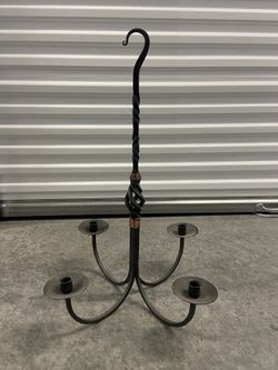 Rod Iron Candlestick Chandelier 