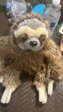 Aurora Brown Three Toed Sloth Realistic Stuffed Animal Plush