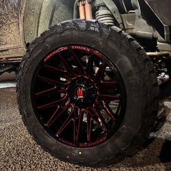 22x12 American Truxx Rims And Tires 37/1350/22 Pegasus RT