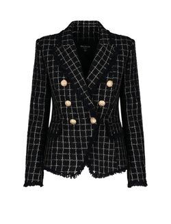 Balmain tweed black & gold blazer season 2022