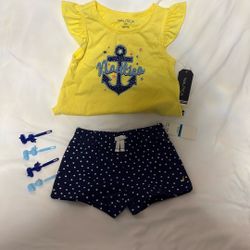 Little girls two piece short set