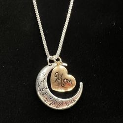 Mothers Day Gift :I Love You To The Moon And Back Necklace 