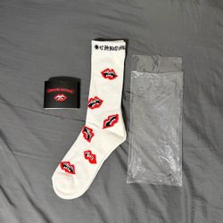 Chrome Heart Socks White (1 PACK)