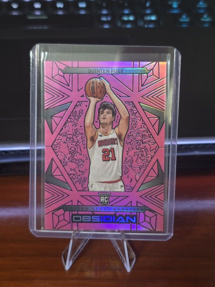 2024-25 Panini Obsidian Quinten Post Rookie Pink Flood Prizm #/49